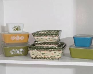 More vintage PYREX and Temptations servingware 