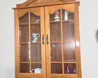 Vintage Wall Curio Display Cabinet