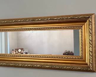 Ornate Gold Gilt Rectangular Wall Mirror