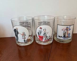 Norman Rockwell "The Saturday Evening Post" Glasses Set