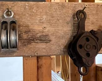 Vintage Double Sheave Pulley System