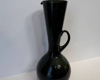 Black Glass Pitcher Vase Style