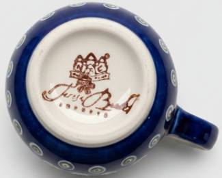 Teresa Bereda Polish Pottery Sugar Bowl and Creamer Set
