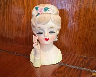 INARCO Japan Lady Head Vase 1963