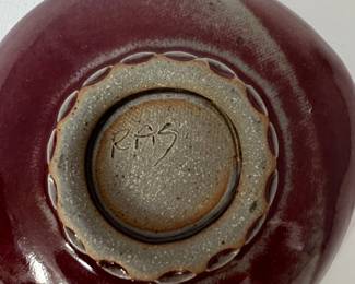 RAS Ginkgo Leaf Motif Pottery Dish