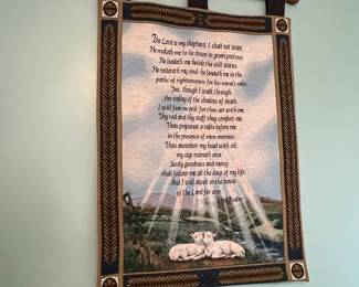 Psalm 23 Tapestry Throw