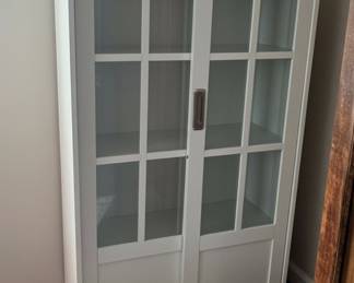 Bookcase with Sliding Glass Doors