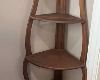 Wooden Three-Tier Corner Shelf