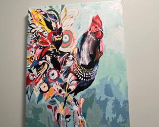 Abstract Rooster Paint By Numbers Canvas Art