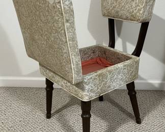 Vintage Sewing Chair with Storage
