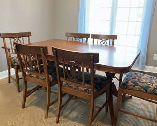 Regency Style Dining Table with 6 Chairs
