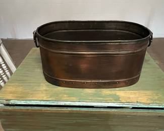 Vintage Copper Boiler Style Wash Tub