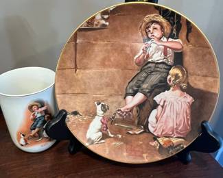 Norman Rockwell Collector Plate and Mug Set