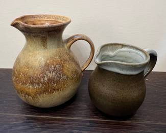 Elna Dahl Stoneware Pitcher and Creamer Set