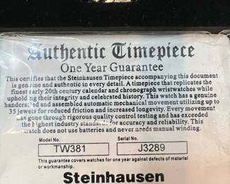 Steinhausen TW381 Automatic Chronograph Watch