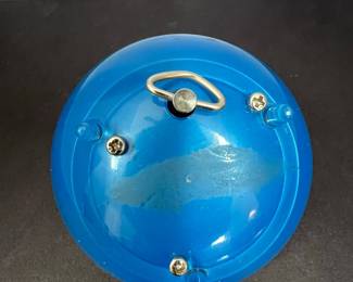 Vintage Blue Enamel Powder Compact