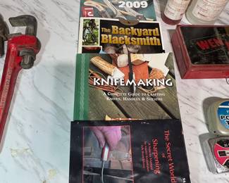 Assorted Books on Knifemaking, Blacksmithing, and Sharpening