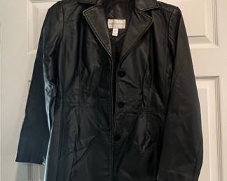 Worthington Women's Black Leather Blazer