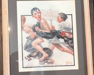 Norman Rockwell "No Swimming" Print