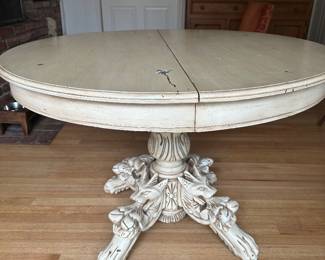 Vintage carved pedestal table