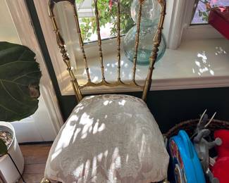 Vintage charivari chair brass