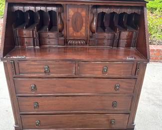 vintage mahogany secretary bookcase desk