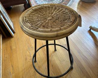 1 Vintage Danny Ho Fong Bamboo and Iron Swivel Bar 