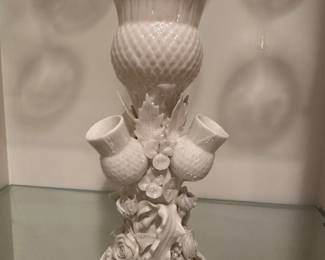Belleek thistle vase