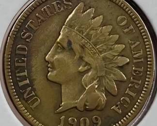 1909 S Indian Head Cent; Key Date | Low Mintage 309,000