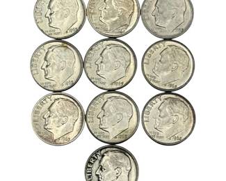 (10) Roosevelt Silver Dimes - Higher Grade