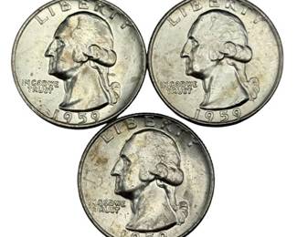 (3) Washington Silver Quarters - Higher Grade