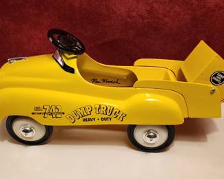 Murray No. 742 Jet Flow Drive Dump Truck Pedal Car in bright yellow