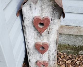 Rustic wooden birdhouse