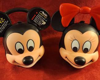 Vintage Disney Mickey Mouse Head Lunch Box Kit with Thermos by Aladdin Industries
