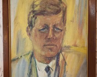 John F. Kennedy Hand painted Portrait