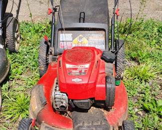 Troy-Bilt self-propelled lawn mower with a gas engine