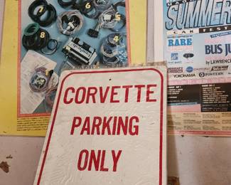 Corvette Parking Only sign