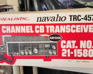  Realistic Navaho TRC-457 AM/SSB channel CB transceiver, model number 21-1580. Introduced in the late 1970s  (Looks like never been removed from original box)