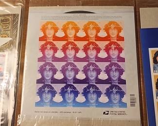 John Lennon USPS Commemorative Sheet 2017 Postage Stamps The Beatles Forever