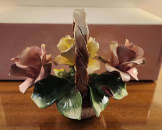 Vintage Capodimonte porcelain flower arrangement