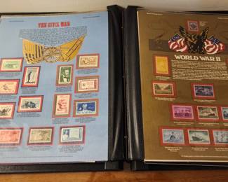 United States commemorative postage stamp collections dedicated to the Civil War and World War II