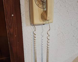 Vintage rotary dial wall telephone