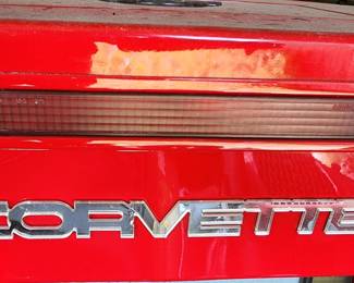 Taillight assembly of a red Chevrolet Corvette (This is actually one of the cars)
