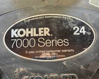 Kohler 7000 Series 24 HP Zero Turn Mower
