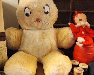 Vintage yellow plush bunny