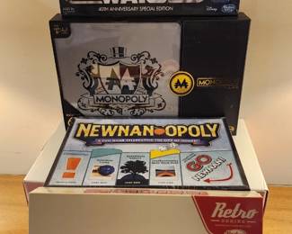 Monopoly board games, including the Monopoly Star Wars 40th Anniversary Special Edition by Hasbro