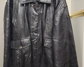 Napoline Leather Outfitters genuine leather jacket with a classic bomber style