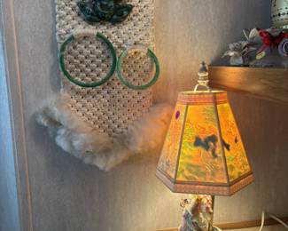 macrame and angel 3D lamp