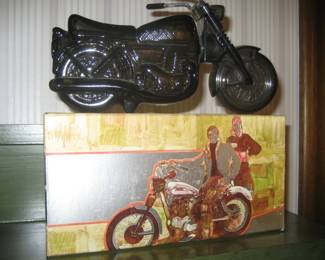 Avon motorcycle cologne bottle with box