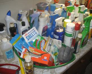 Variety of cleaning products
